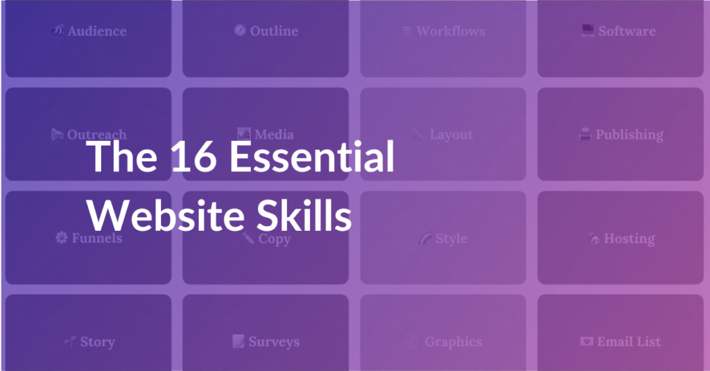 16 essential website skills