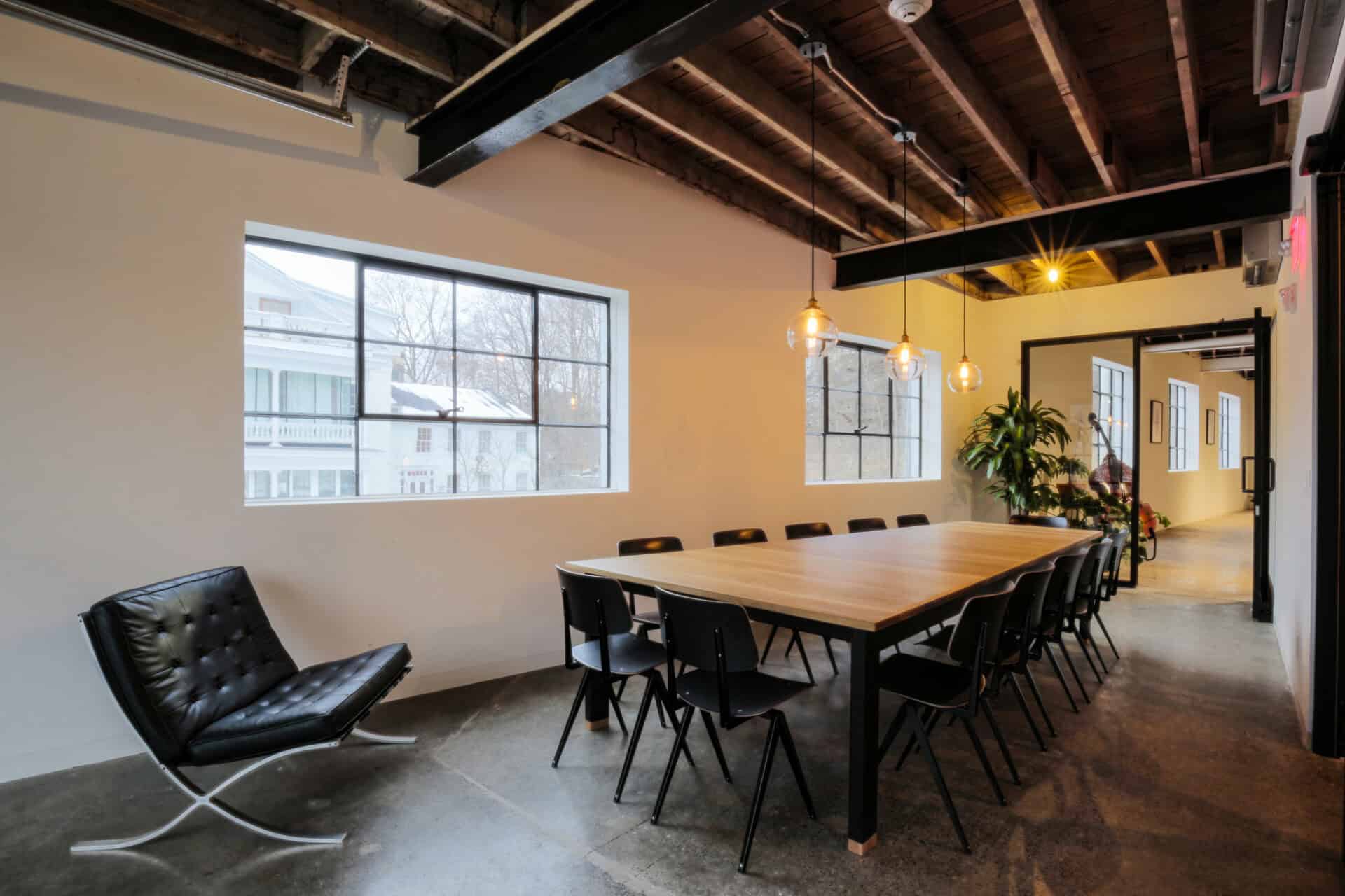 Photo of the Foundry conference room where we host live events and client meetings.