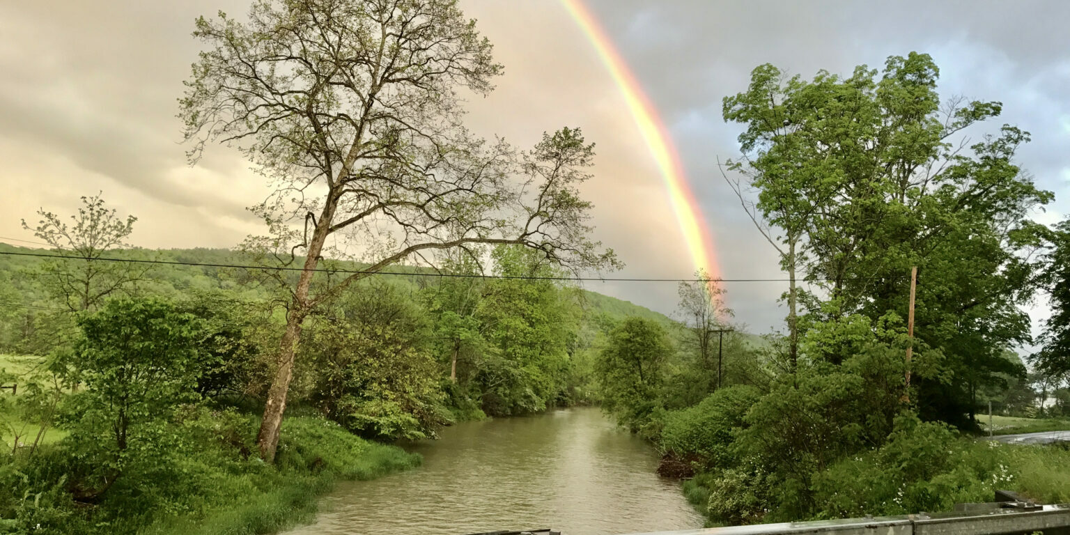 Rainbow over Cayuta Creek. The Shabin is right at rainbows end :)
